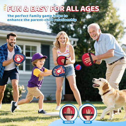 Twinkoo Toss and Catch Ball Game Set for Kids, Kids Toddler Baseball Glove & Catch Ball Toys,Kids Outdoor Games for Family, Toys for Beach Pool Yard Outside, Birthday Gift for Ages 3 4 5 6 7 8-12