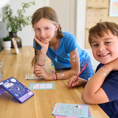 Ooly Kids Travel Games – 24 Mini Maze Activity Cards, Screen-Free Road Trip Boredom Buster, Tic Tac Toe Bonus on Every Card, Ages 4+ - style: Mini Mazes