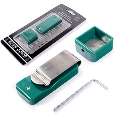 CUESOUL Billiards Magnetic Pool Cue Chalk Holder for Billiard Belt Clip - color: Green