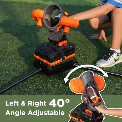Furlihong 389BH Football Machine for Kids, Automatic & Manual Thrower, 3 Adjustable Angles, Left-Right Oscillation, Ideal for Catch & Pass Drills