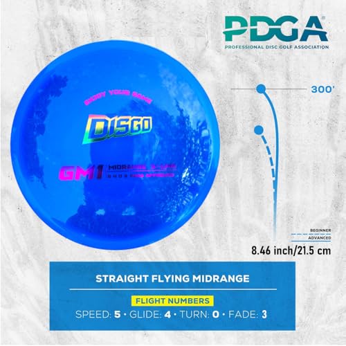 DISGO-GM1 Mid-Range Golf Disc - PDGA Approved Stable Flyer for Accuracy - Driver for Disc Golf Beginners & Players (Colors Vary) - color: Blue