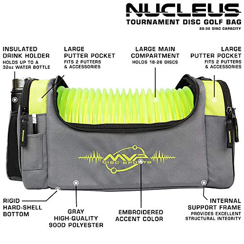 MVP Disc Sports Nucleus Tournament Disc Golf Bag (Choose Your Favorite Color) - color: Lime