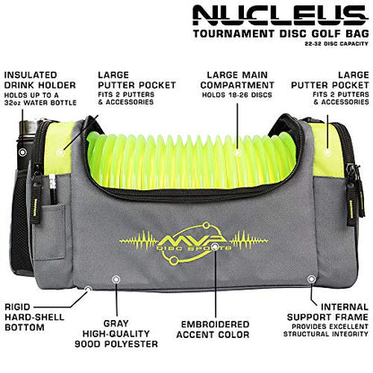 MVP Disc Sports Nucleus Tournament Disc Golf Bag (Choose Your Favorite Color) - color: Lime