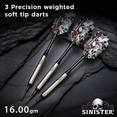 Viper Sinister 95% Tungsten Soft Tip Darts - size: 16 grams, style: Teardrop Barrel