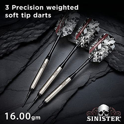 Viper Sinister 95% Tungsten Soft Tip Darts - size: 16 grams, style: Teardrop Barrel