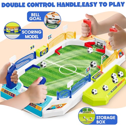 Mini Soccer Board Game for Kids, Birthday Christmas Soccer Gifts for 3 4 5 6 7 8-12 Year Old Boys, Football Table Toys, Pinball Interactive Sports Game for Indoor, Home Party, Family, Playroom, Travel