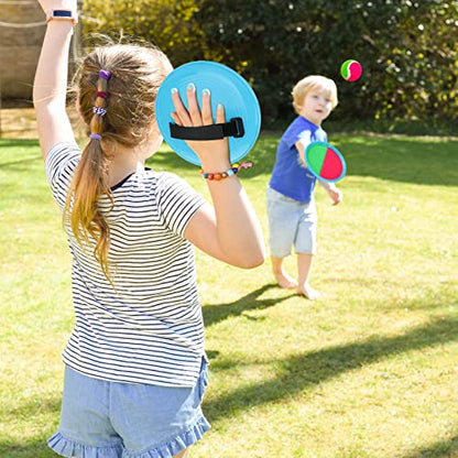 Toss and Catch Ball Game Toys for Kids Ages 4-8, Catch Paddle Toss-Upgraded Version Ball Sports Games for Boys Girls Christmas Birthday Gifts - color: Blue-4 Paddles