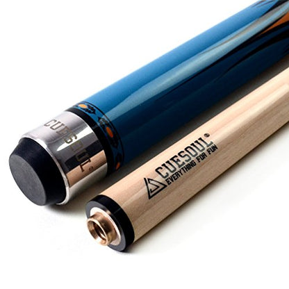 CUESOUL SOOCOO Series 58" 19oz Maple Pool Cue - color: Blue, size: 12.75mm