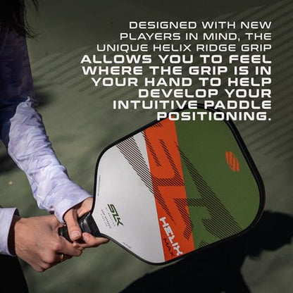 Selkirk Sport SLK Helix Pro Pickleball Paddle | Carbon Fiber & Fiberglass - color: Legend Olive