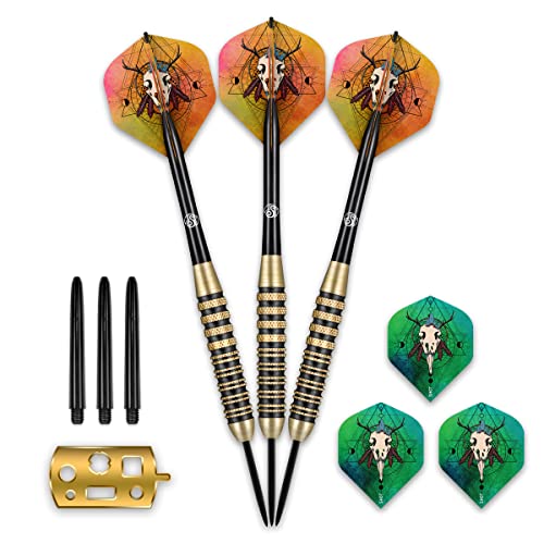 Shot! Darts Talisman-Steel Tip Dart Set-24gm-Centre Weighted-Steel Barrels