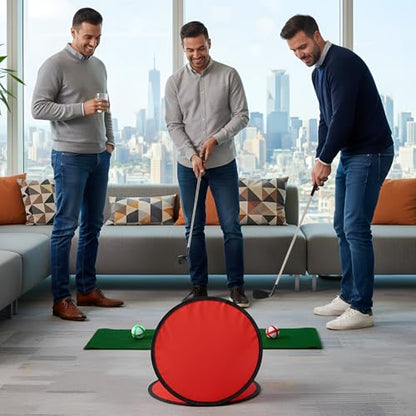 Soulchen 4 Pack Backyard Golf Cornhole Game, with 9 Target, Indoor Outdoor Chipping Golf Set Gift for Men, Women & Family