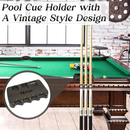 Cue Rest Cue Stick Holder Pool Cue Holder - style: Wood-4 Holes Brown