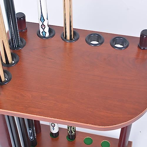 Floor Stand Billiards Cue Rack Pool Accessories Billiards Stick Holder,7 Holes Billiard Cue Holder,Freestanding Pool Cue Rack Floor Stand -Billiard Cue Racks Holder Angle,Ball Floor Rack,Bil