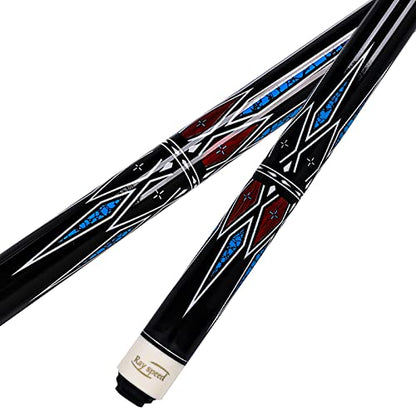 Pool Cue Stick with Hard Case Hardwood Canadian Maple Professional Billiard Pool Stick 58" 2-Pieces 19/20oz Pool Stick Set - color: CGB-200, size: 20 oz
