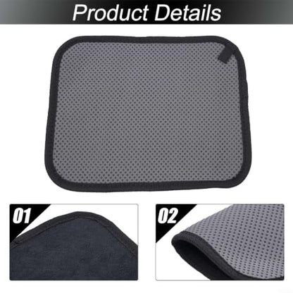 Bowling Ball Towel with Grip Beads, Microfiber Cleaner for Oil and Lane Conditioner, 10x8 Inches Reusable Pad for Gym and Alley, Black(Black+Grey) - color: Black+Grey