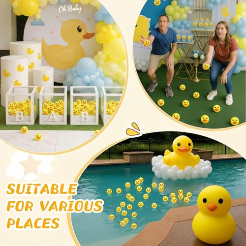 Soulchen 24 Pcs Table Tennis Balls Plastic Novelty Table Tennis Stress Props 40 mm for Party Playing Beach Decor Beer Game Party Favors - style: Duck
