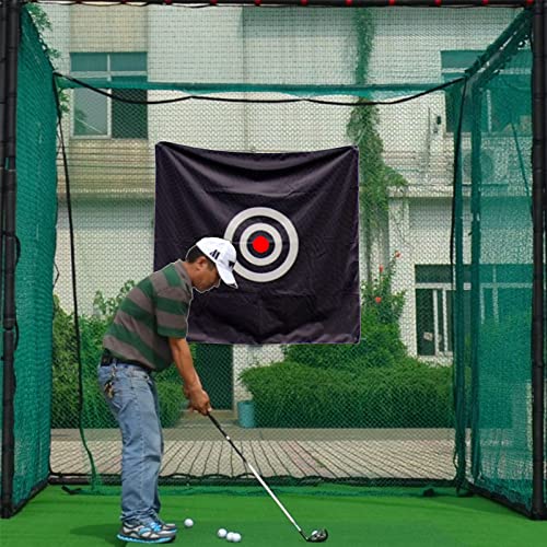 58" x 58" Golf Target Cloth - Hitting Practice Target for Indoor/Outdoor Training - style: Black