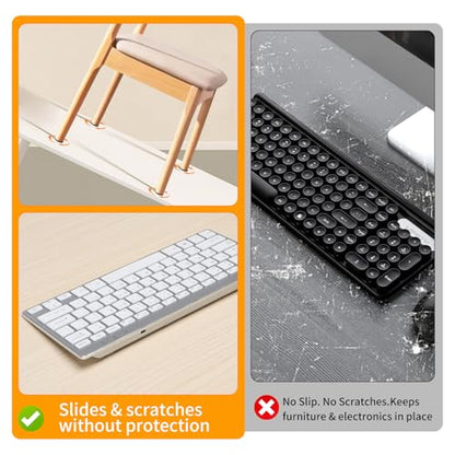 CHUNZEXI Non Slip Furniture Pads, Self Adhesive Rubber Pads with Anti Skid Stickers, Cuttable Rubber Strip for Furniture and Appliances (1” × 4”) - size: 4x1 inch 12 Rectangular