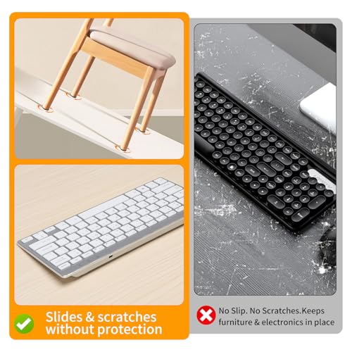 CHUNZEXI Non Slip Furniture Pads, Self Adhesive Rubber Pads with Anti Skid Stickers, Cuttable Rubber Sheet for Furniture and Appliances (2” × 6”) - size: 6 x2 inch 6 Rectangular