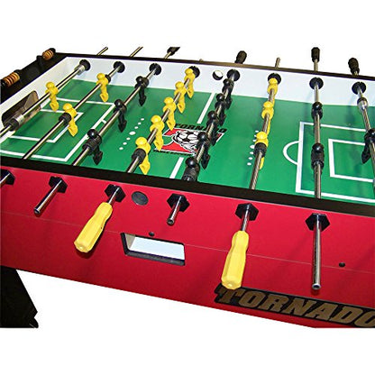 Tornado Platinum Tour Edition T-3000 Tournament Foosball Table Soccer Game - 1 Goalie - Red - Coin Operated