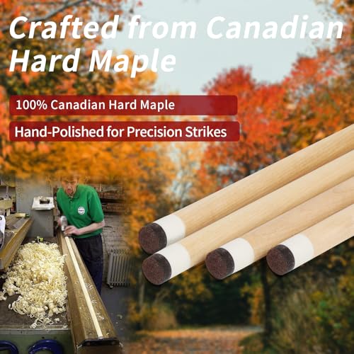 AKLOT Pool Cue Stick 58'', Canadian Maple Pro Billiard Cue &13mm Leather Tip, Anti-Slip Grip, 18/19/20/21oz Billiard Pool Stick for Adults/Beginner/Pro Player - color: Burgundy with Printed Grip