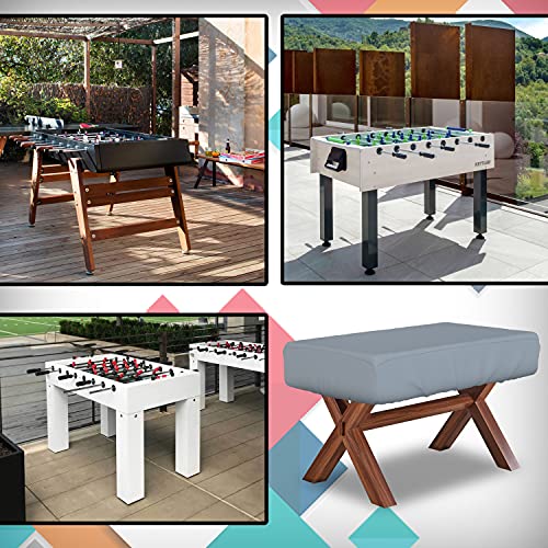 Covers & all Foosball Table Cover 18 Oz Waterproof - 100% Weather Resistant Outdoor Game Table Cover with Elastic at 4 Sides (56"W x 52"D x 15"H, Gray) - color: Grey, size: 56"W x 52"D x 15"H