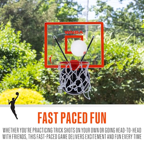 Franklin Sports WNBA Bounce a Bucket Tabletop Basketball Toy - Kids Indoor Micro Basketball Hoop Game with Balls - WNBA Fan Shop Mini Hoop for Bedroom + Office