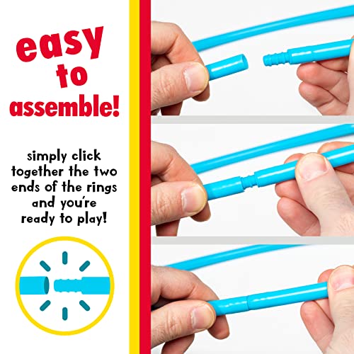 Franklin Field Day Deluxe Tic Tac Toe Racing for Kids and Adults - Perfect for Backyard Play - Includes 9 Play Space Hoops, 6 Tic Tac Toe Weighted Flags and 1 Starting Line