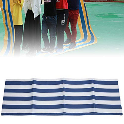 Oxford Cloth Teamwork Games Mat, Group Activity Play Mat for Kids and Adults, for Fun Team Building (Blue and white 6m)