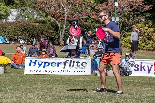 Hyperflite K-10 Jawz Puncture Resistant Dog Flying Disc, Medium-Large | Puncture Resistant, Competition Approved | 8.75-inch, 150g | Medium & Large Dogs | Pink - color: Pink