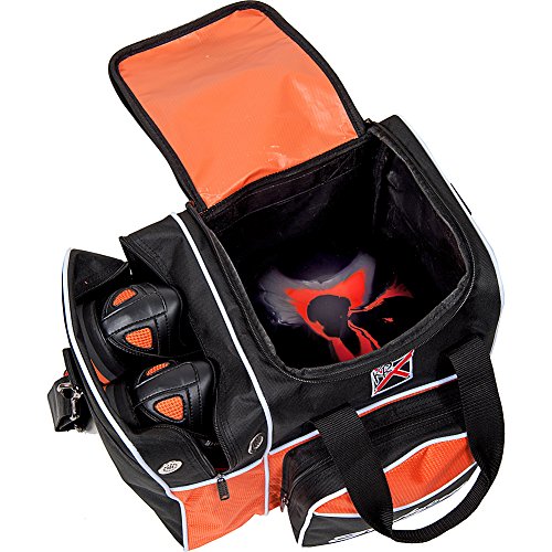 KR Strikeforce Flexx Single Tote Bowling Bag with Side Shoe Compartment, Front Accessory Compartment - color: Royal
