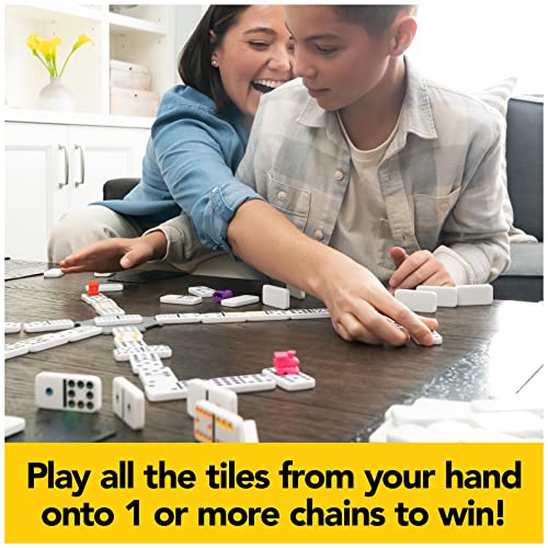 Spin Master Games Legacy Deluxe Mexican Train Dominoes, Classic Original Board Game Set Double-12 Dominoes with Sturdy Wood Case, for Kids and Adults Aged 8 and up - color: Mexican Train Dominoes