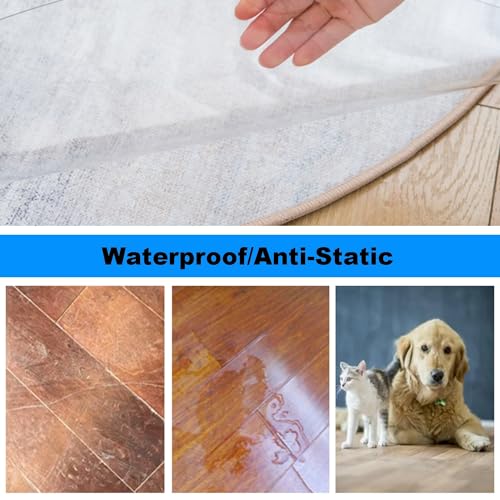 Transparent Hard Wood Tile Floor Mats, Table Protector for Carpeted Floors, Waterproof 16x39 24x51 27.5x55 31.5x63 35x71 in Slip Resistant (Size : 20x24in) - size: 20x24in
