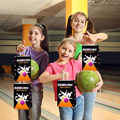 chiazllta 12 Pieces Bowling Party Gift Treat Bag Bowling Ball Candy Goodie Favor Bags with Handle for Bowling Theme Birthday Party Baby Shower Favors Supplies - style: Bowling Ball