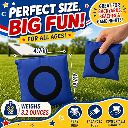 Bean Bags for Tossing,Kanosan Outside Field Day Birthday Party Backyard Family Reunion Carnival Yard Lawn Easter Fall Festival Beach Fun Games