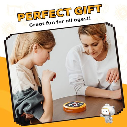 4-in-1 Electronic Tic Tac Toe Handheld Travel Game for Kids | Pocket-size, screen-free fun for travel, restaurants, and family game nights. Easy to carry, quick to play, and gift-ready.