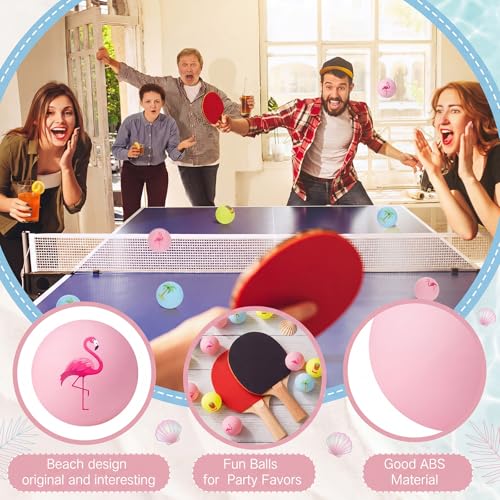 Soulchen 24 Pcs Table Tennis Balls Bulk 40mm Novelty Fun Table Tennis Balls Accessories for Gift Party - style: Flamingos