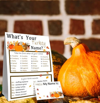 Thanksgiving Party Game, Thanksgivings Decorations for Party-Halloween Thanksgiving Decor Home,Fall Decor Thanksgiving Gifts, Friendsgiving Games Fall Party Supplies - style: Thanksgiving 8