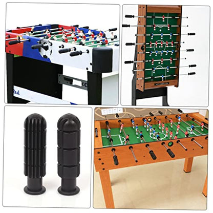 BESPORTBLE Foosball Table Handles 16-Piece Plastic Replacement Grip Set for Soccer Table Accessories Sturdy Black Football Machine Handles for Sports Enthusiasts for Game Rooms