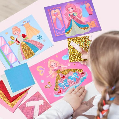 JoyCat Paint with Water Coloring Books, Art & Craft Activity, Princess No Mess Art for Kids Ages 4-8, Craft Kits & Supplies, DIY Creative Activity, Gifts for Girls & Boys - style: Princess & Magical Pony 1