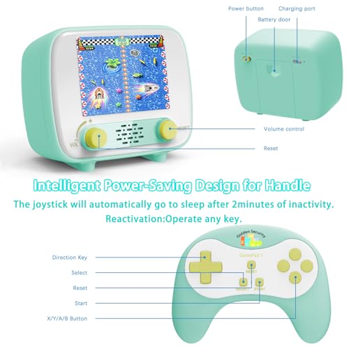 Handheld Game Console, Retro Handheld Game Console with 2.8-inch LCD Screen,Featuring 216 Single-Player Games and 84 Two-Player Games, Suitable for Children and Adults - size: White 216 Games One Player + 84 Games Two Player