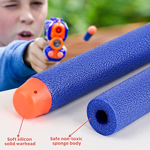 Pokiiulk Refill Darts Bullets Compatible with Nerf Guns N-Strike Elite Series, 300PCS Refill Darts Premium Foam Bullets Pack with Portable Storage Bucket - color: 300 DARTS