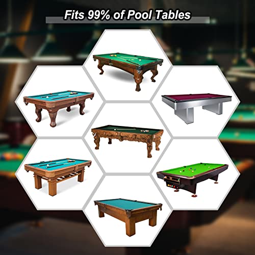 PATIKIL Billiard Pool Table Cover 8 Feet Waterproof Outdoor Indoor Dustproof Sun Rain Protection Billiard Table Cover for Patio Table Snooker Billiard Table, Black - size: 8 feet