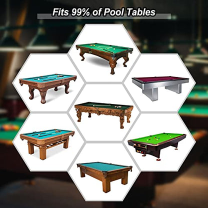 PATIKIL Billiard Pool Table Cover 8 Feet Waterproof Outdoor Indoor Dustproof Sun Rain Protection Billiard Table Cover for Patio Table Snooker Billiard Table, Black - size: 8 feet