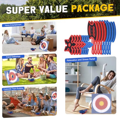 Throwing Axe for Axe Throwing Game for Backyard, Throwing Axe Set with Throwing Star for Outdoor Games, Durable and Fun for All Ages - style: 8 Axes+8 Stars