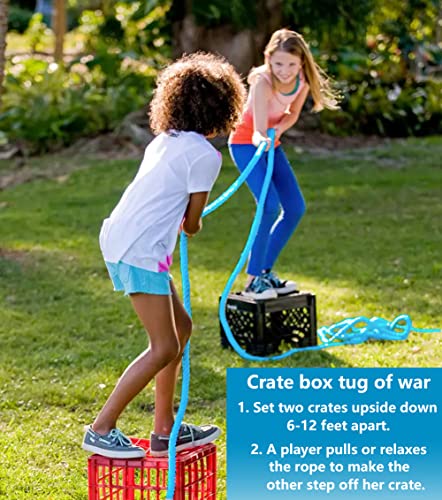 2 in 1 Pool Toys Games Set Inflatable Tic Tac Toe with Cup Holder, Ring Toss, Tug of War Rope for Kids and Adults, Outdoor Field Day Birthday Party Yard Backyard Camping Picnic Easter Games