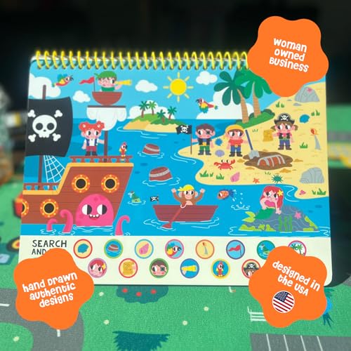 Stick4Ever Preschool Activity Book - Reusable Sticker Book for Toddlers 2-4 Years - Mess-Free Educational Travel Activity for Kids, Boys & Girls - No Mess Travel Toys & Road Trip Essentials