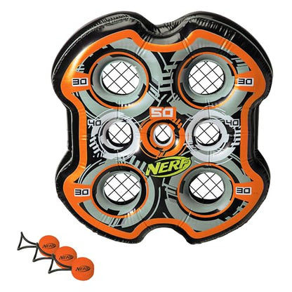 NERF Slingshot Shooting Target - Fling n' Score Inflatable Foam Ball Slingshot Target Game - Over the Door Toss Game for Kids - 24"