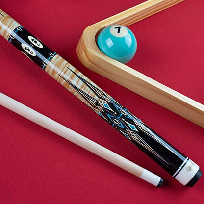 Billmart Pool Cue Stick, Low Deflection Shaft Billiard Cue Sticks with Hard Case, Pool Table Sticks Queue, 19-21 oz Pool Que - color: Maple, size: 19 oz