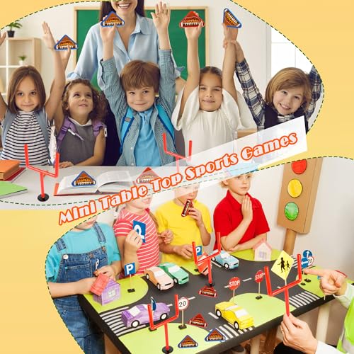 32 Pcs Finger Flick Football Games Mini Table Top Sports Games with Posts and Foam Triangle Football for Indoor Sports Party Favors Birthday Gifts Desk Game